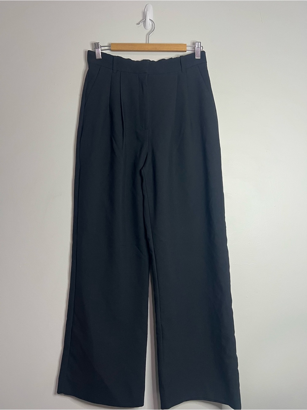 Abercrombie & fitch Sloane Classic Black Wide-Leg Women's Pants size 10/30 - Picture 2 of 7